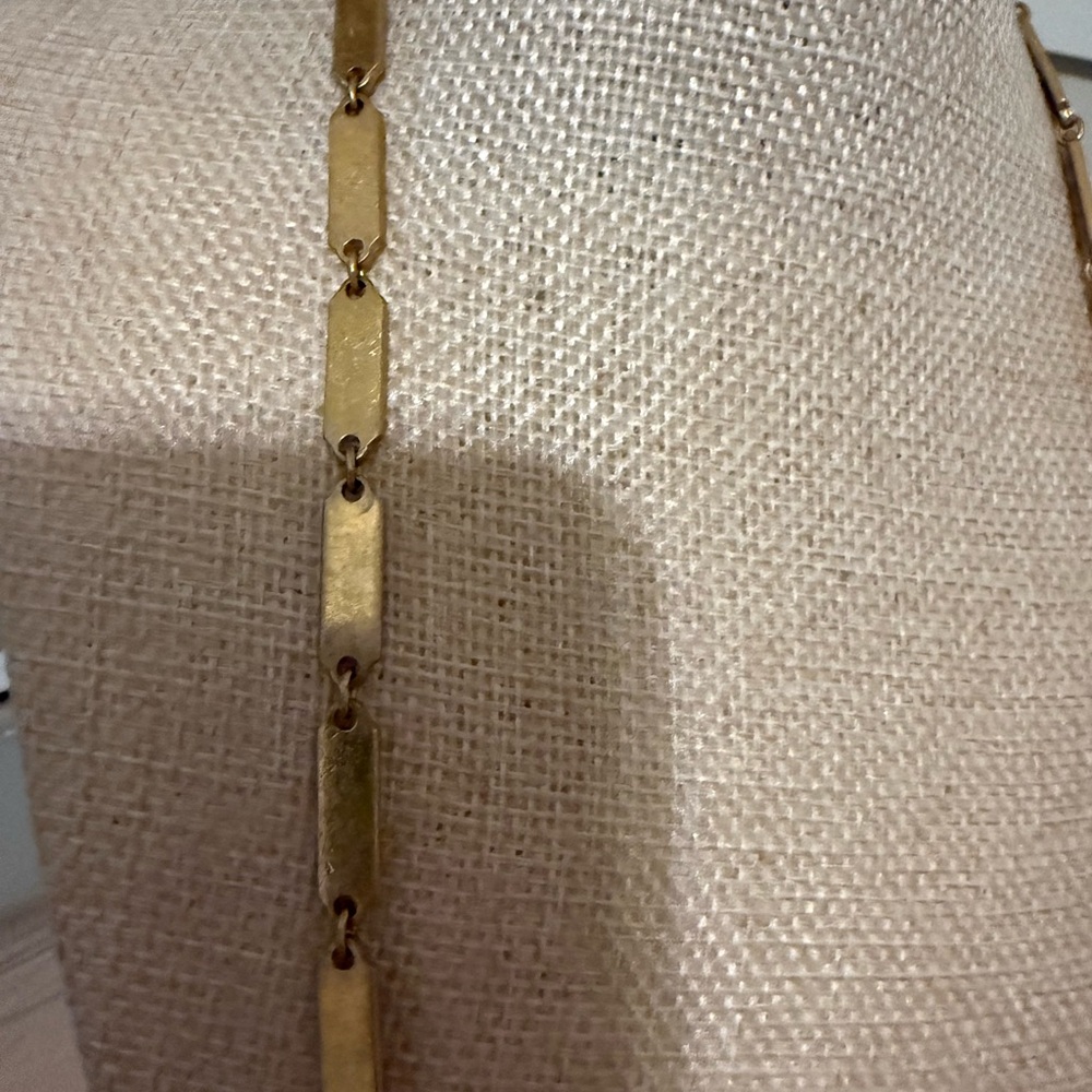 Stella &‎ Dot Gold and Cream Beaded Necklace - Picture 2 of 4